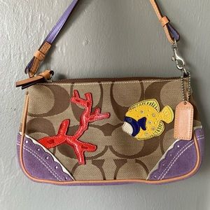 Coach Demi Purse with Fish and Coral Appliqué